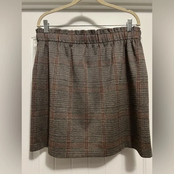 LOFT Plaid Mini Skirt Women’s Large | Fall Office Preppy Style Academia Chic - Picture 2 of 8